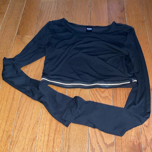 Victoria Secret Sport Black Crop Top - Picture 1 of 14